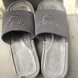 Black Disney sandals, size 9